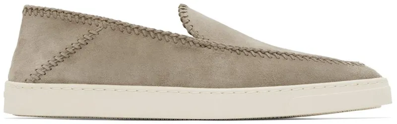 Giorgio Armani Blue Suede Slip-On Sneakers (X2X141 XM968)