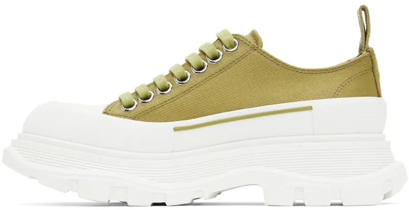 Alexander McQueen White & Pink Tread Slick Sneakers (697072W4U31)