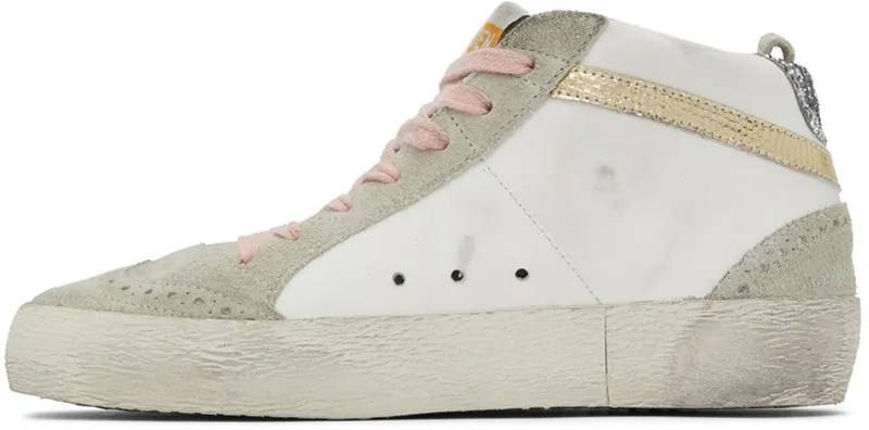 Golden Goose SSENSE Exclusive White & Gray Mid Star Classic Sneakers (GWF00122.F003241.11192)