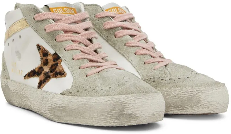 Golden Goose SSENSE Exclusive White & Gray Mid Star Classic Sneakers (GWF00122.F003241.11192)