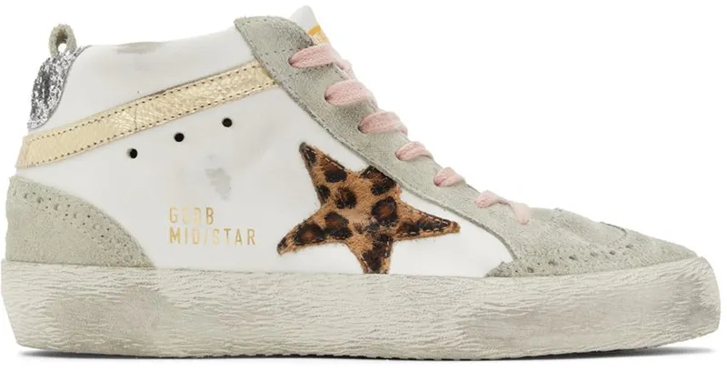 Golden Goose SSENSE Exclusive White & Gray Mid Star Classic Sneakers (GWF00122.F003241.11192)
