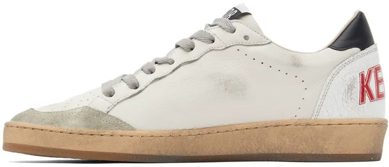Golden Goose White & Gray Ball Star Sneakers (GMF00117.F002510.10640)