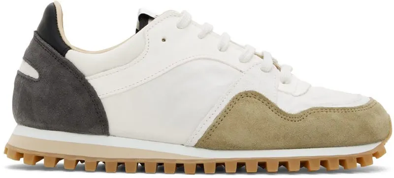 Spalwart White & Khaki Marathon Trail Low Mix Sneakers (97037760640)