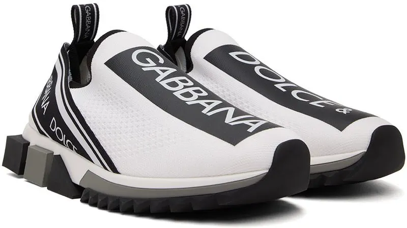 Dolce & Gabbana Black Mesh Low-Top Sneakers (CS1713AH677)