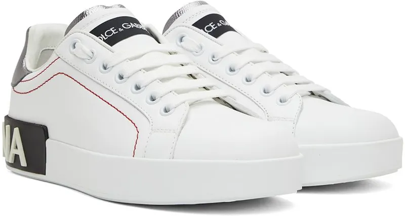Dolce & Gabbana White Portofino Sneakers (CK1587 AH527)