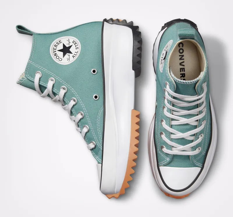 Converse Run Star Hike Platform Seizoenskleur Jade Unity/zwart/wit