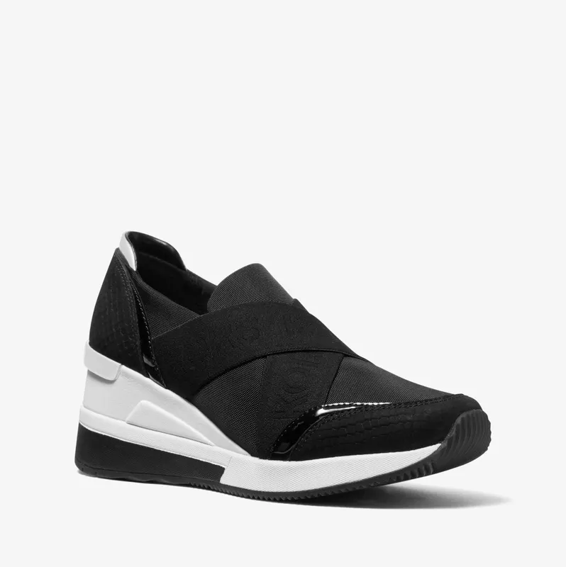 Michael Kors MK Geena Canvas Trainer – Black (43F2GNFP1D-0001)