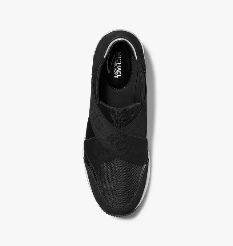Michael Kors MK Geena Canvas Trainer – Black (43F2GNFP1D-0001)