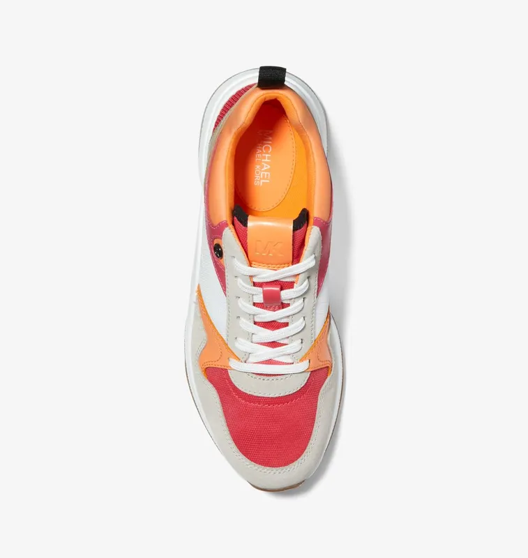Michael Kors MK Orion Mixed-Media Trainer – Strawberry (43F2ORFS5D-7068)