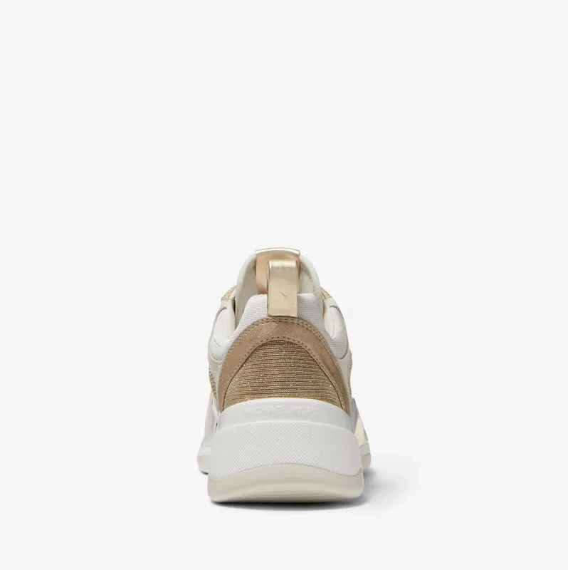 Michael Kors MK Orion Mixed-Media Trainer – Pale Gold (43F2ORFS7D-0705)