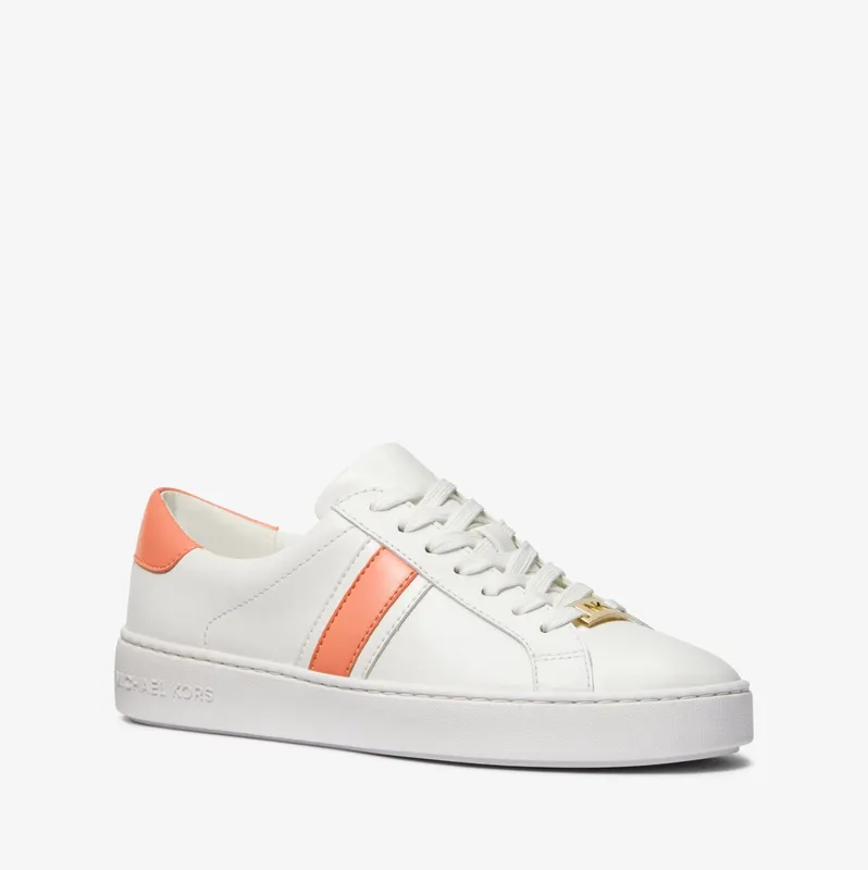 Michael Kors MK Irving Leather Stripe Trainers – Apricot (43S3IRFS3L-0825)