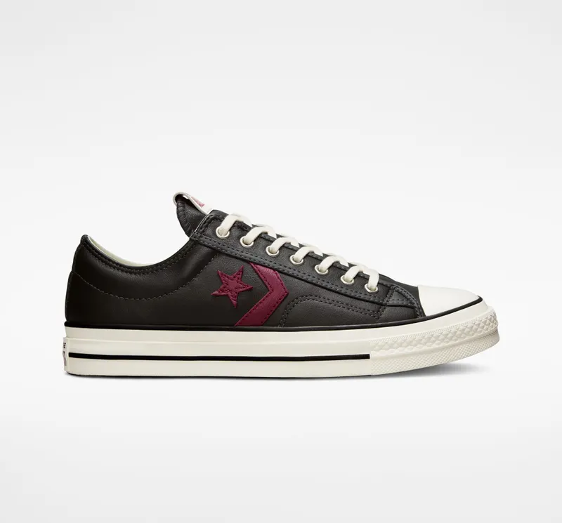 Converse Star Player 76 Leather Almost Black/dark Beetroot