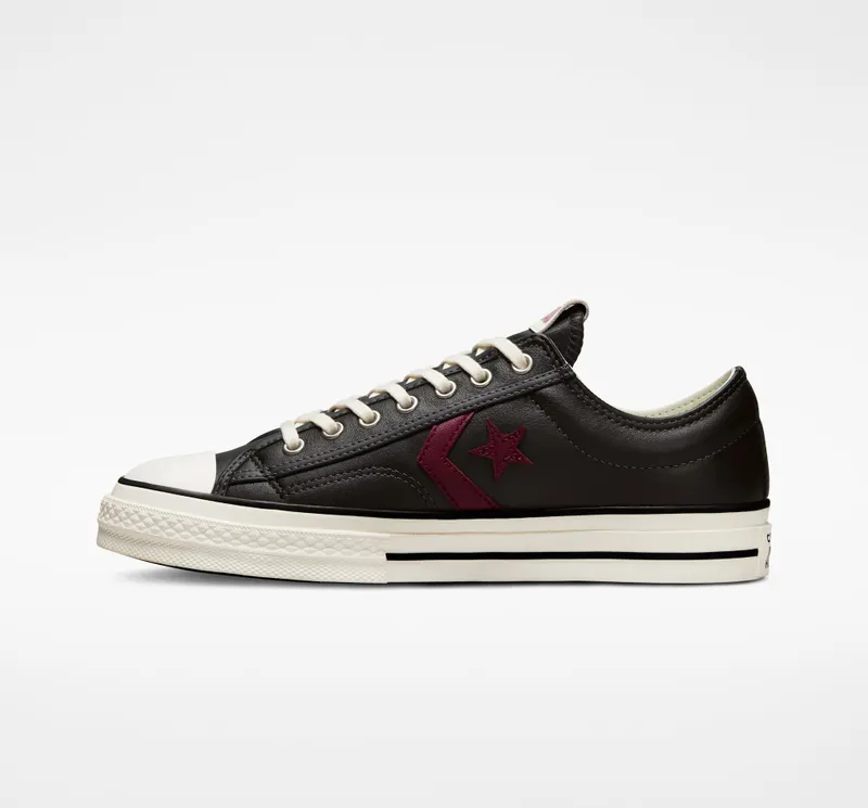 Converse Star Player 76 Leather Almost Black/dark Beetroot