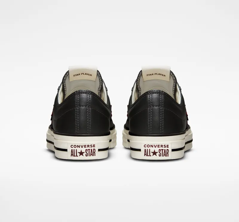 Converse Star Player 76 Leather Almost Black/dark Beetroot