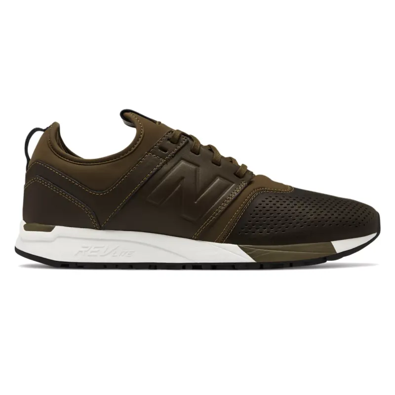 New Balance 247 Leather Olive Olive / White (MRL247NO)