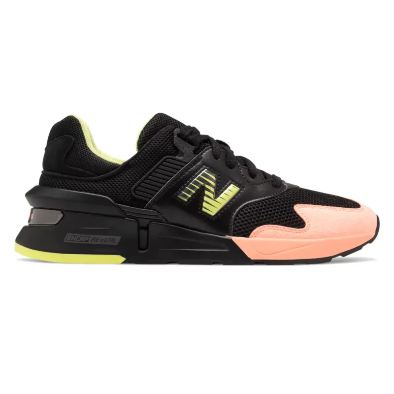 New Balance 997S Kawhi Leonard Sunrise Black / White-pink-neon Yellow (MS997KL1)