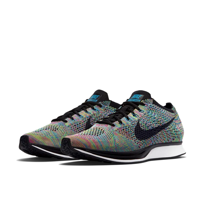 Nike Flyknit Racer Multi-Color 2.0 (2015/2017) Green Strike / Blue Lagoon-pink-black (526628-304)