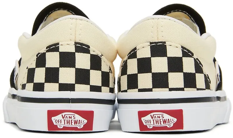 Vans Baby Black & Off-White Checkerboard Classic Slip-On Sneakers (VN000EX8BWW1)