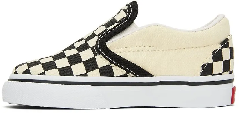 Vans Baby Black & Off-White Checkerboard Classic Slip-On Sneakers (VN000EX8BWW1)