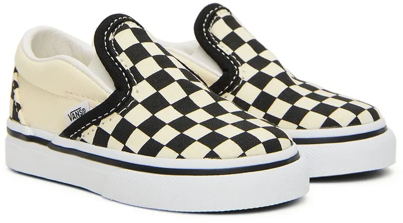 Vans Baby Black & Off-White Checkerboard Classic Slip-On Sneakers (VN000EX8BWW1)