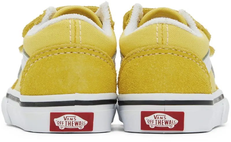 Vans Baby Yellow & White Old Skool V Sneakers (VN000D3Y7Z41)