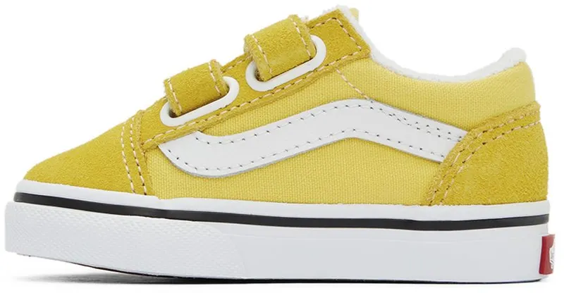 Vans Baby Yellow & White Old Skool V Sneakers (VN000D3Y7Z41)