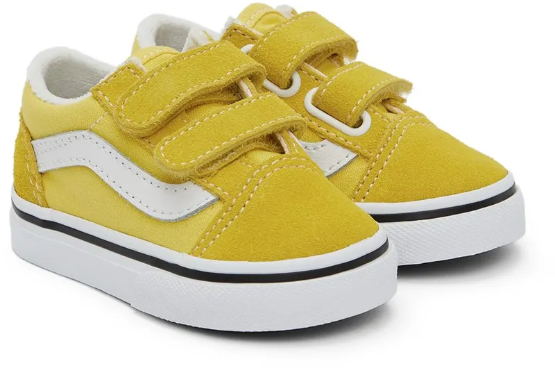 Vans Baby Yellow & White Old Skool V Sneakers (VN000D3Y7Z41)