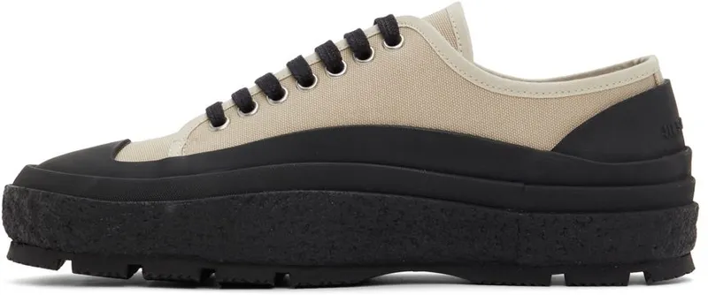 Jil Sander Beige Canvas Sneakers (JI37520A_15602)