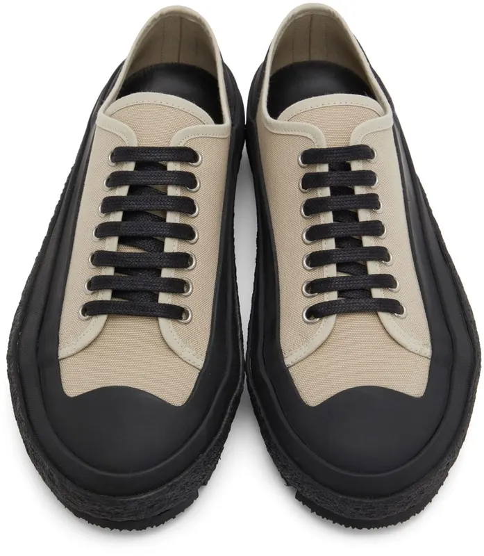 Jil Sander Beige Canvas Sneakers (JI37520A_15602)