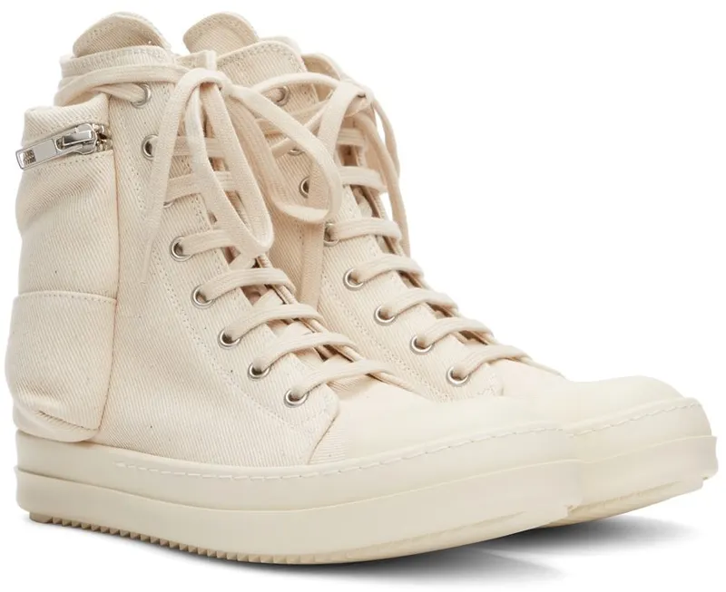 Rick Owens Drkshdw Beige Cargo Sneakers (DS01B7801 DMN)
