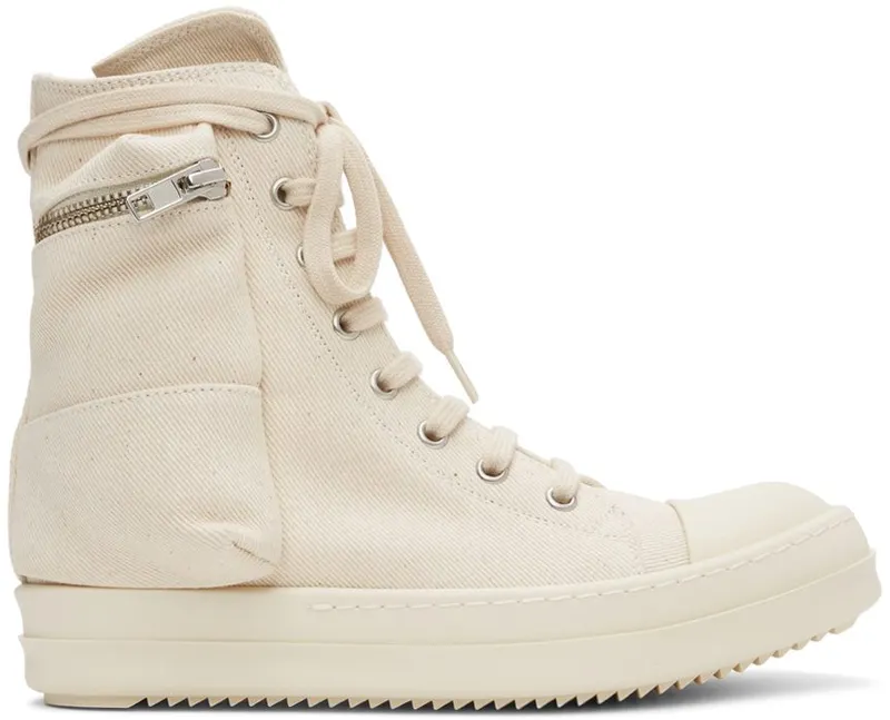 Rick Owens Drkshdw Beige Cargo Sneakers (DS01B7801 DMN)