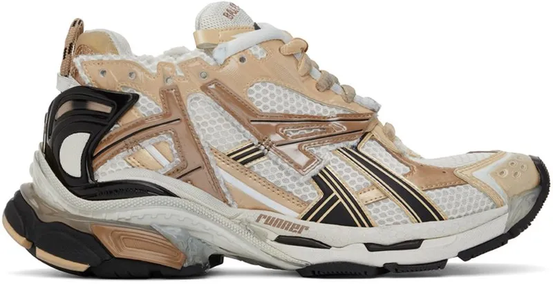 Balenciaga Beige Runner Sneakers (677403-W3RB3-9891)