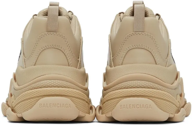 Balenciaga Beige Triple S Low-Top Sneakers (536737-W2FA5-9700)