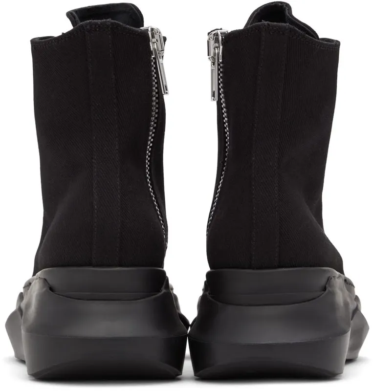 Rick Owens Drkshdw Black Abstract High Sneakers (DS01B7840 DM)