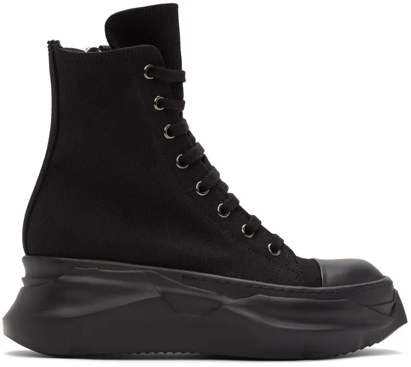Rick Owens Drkshdw Black Abstract High Sneakers (DS01B7840 DM)