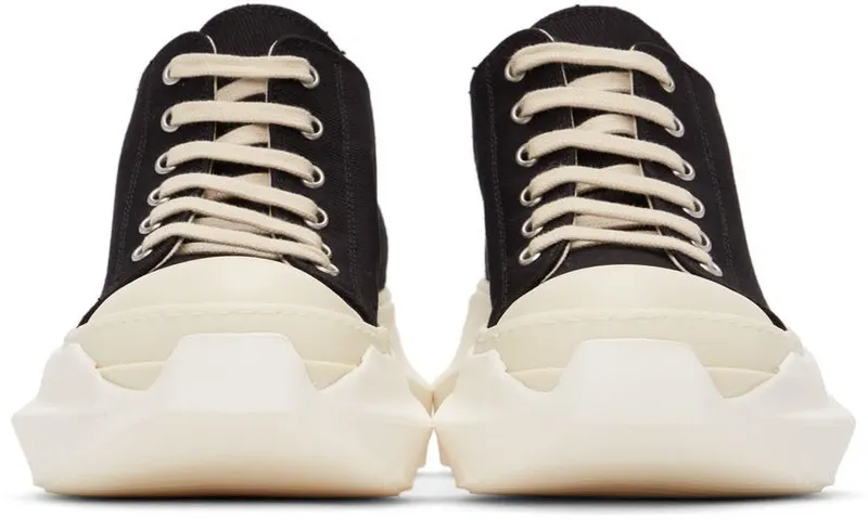 Rick Owens Drkshdw Black Abstract Low Sneakers (DU01B7842 DM)