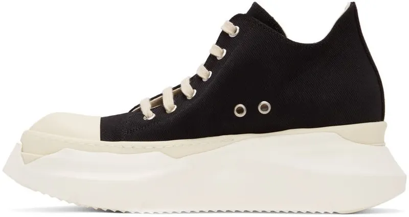 Rick Owens Drkshdw Black Abstract Low Sneakers (DU01B7842 DM)