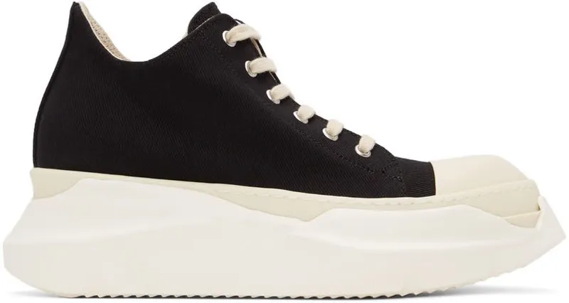 Rick Owens Drkshdw Black Abstract Low Sneakers (DU01B7842 DM)