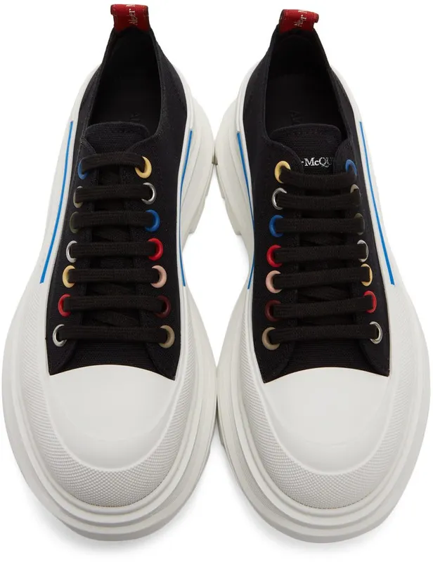 Alexander McQueen Black & Multicolor Treadslick Sneakers (604257W4MVG1522)