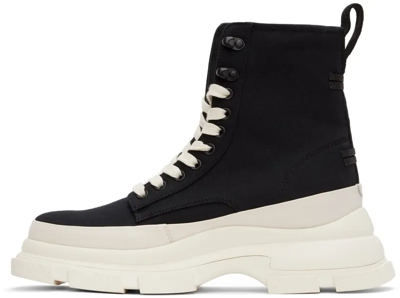 both Black & White Gao High-Top Sneakers (EVH102-MF421-01090)