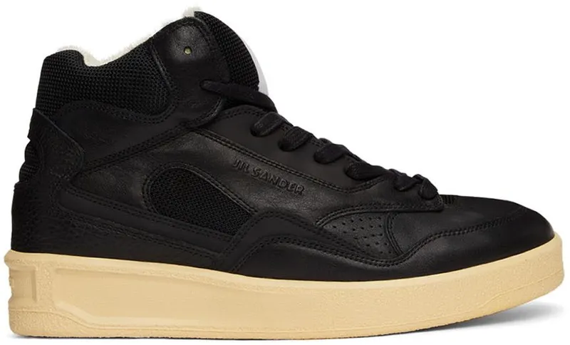 Jil Sander Black Basket High-Top Sneakers (JSMU860008 MUZ00004N)