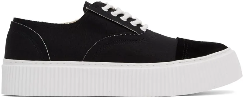Undercoverism Black Canvas Low Sneakers (UI1B4F01-1)