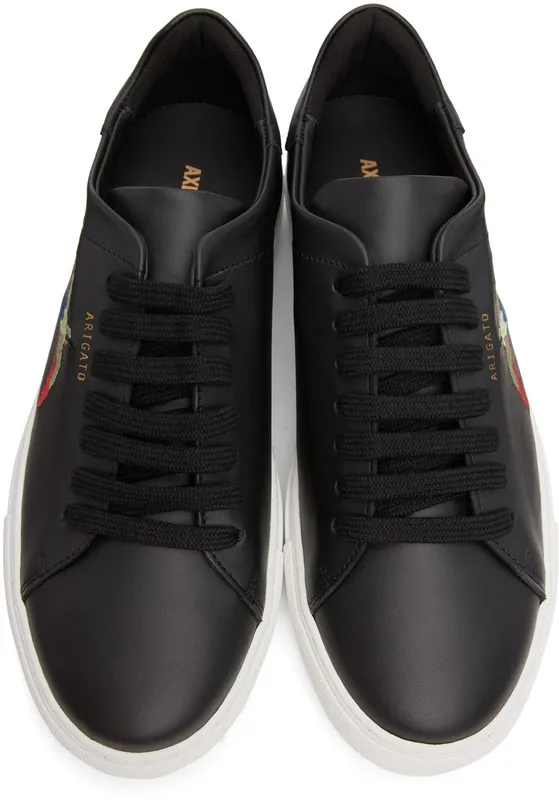Axel Arigato Black & White Clean 90 Bee Birds Sneakers (28744)