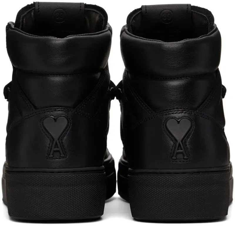 AMI Alexandre Mattiussi White Leather Ami de Cœur High-Top Sneakers (USN415.857)