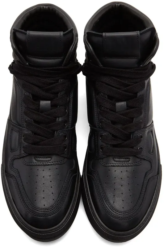 AMI Alexandre Mattiussi White Leather Ami de Cœur High-Top Sneakers (USN415.857)