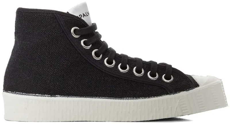 Spalwart Black Linen Special Mid Sneakers (34051109999)