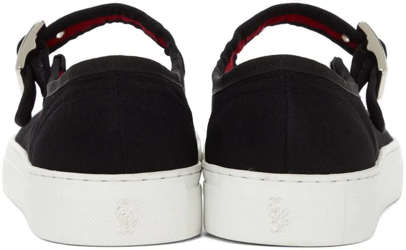 Ernest W. Baker Black Mary-Jane Sneakers (FT07)