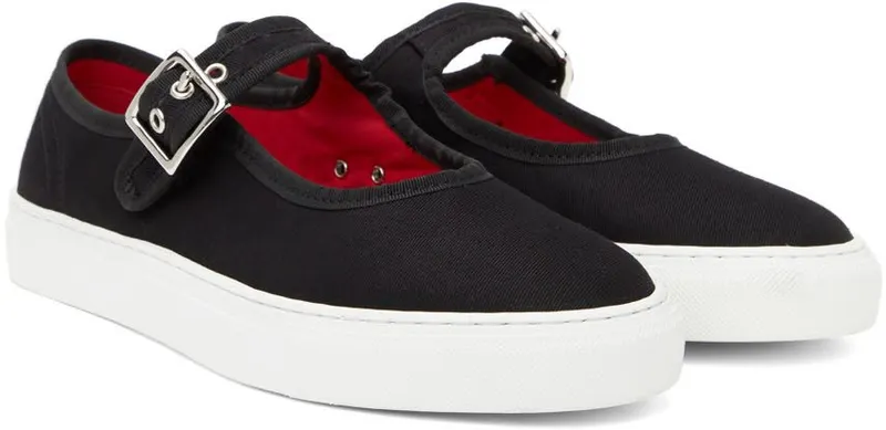 Ernest W. Baker Black Mary-Jane Sneakers (FT07)