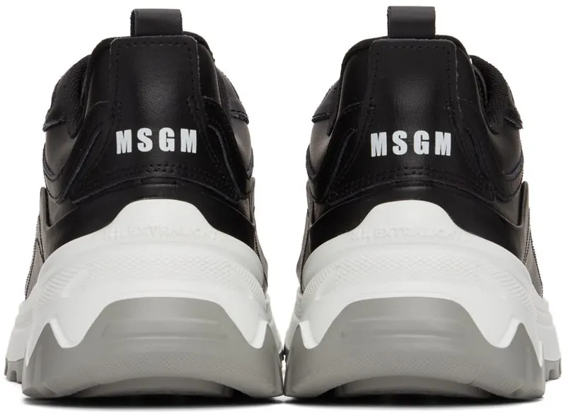MSGM White Minimal Chunky Sole Sneakers (3240MS202 525)