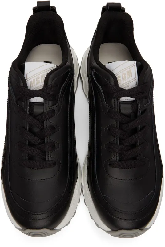 MSGM White Minimal Chunky Sole Sneakers (3240MS202 525)